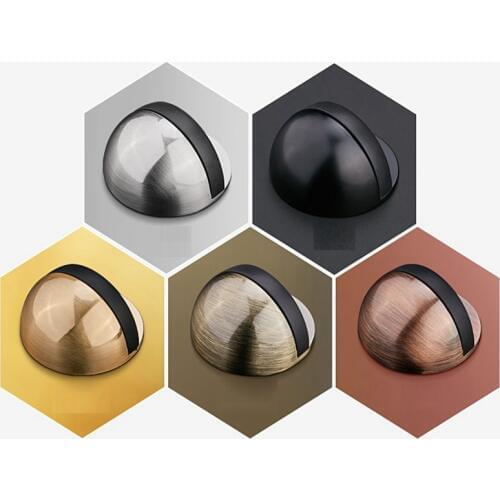 Door Stopper Magnetic Door Stop, Zinc Alloy Door Holder with 3M Double-sided Adhesive Tape No Drilling for Bedroom Bathroom Kit