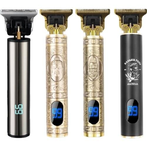 Electric Hair Trimmer T9 LCD Hair Clipper 0mm Cordless Shaver Razor Barber hair Cutter Head Machine for Men Kid USB Rechargeable