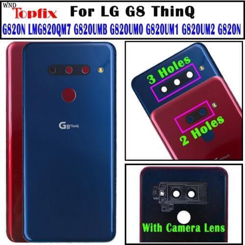 New Original Glass For LG G8 ThinQ Battery cover Door G820 G820N G820QM7 Rear Housing Back Case With Adhesive Replacement Part