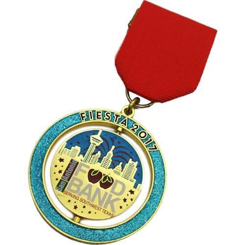 New Style Custom Die Struck Iron Gold Finished Sea Island Shrimp House Badge Medallion k 200140