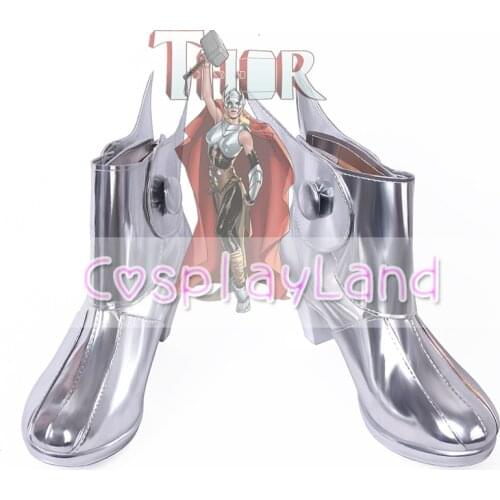 Movie Superhero Thor Jane Foster Cosplay Shoes Boots Shoes Cosplay Costume Accessories For Women High Heel Shoes Custom Made