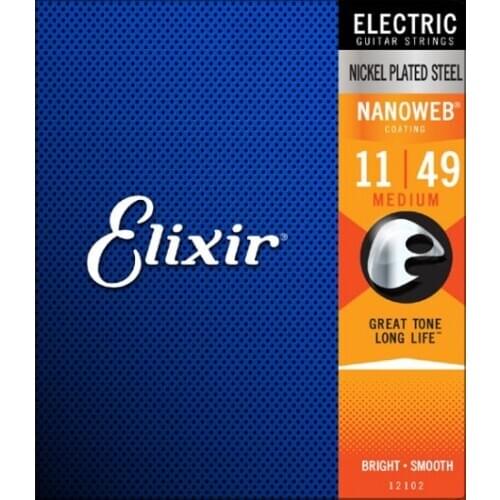 Elixir Original Strings 12102 Nanoweb Medium Electric Guitar Strings .011-.049
