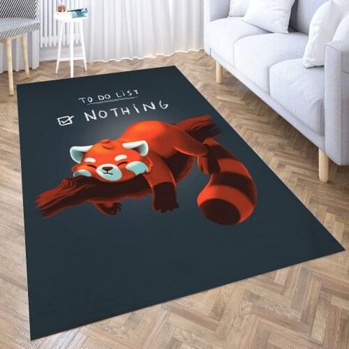 To Do List Nothing panda Carpet for Living Room 3D Anime Cartoon Rug Gamer Teen Room Bedside Lounge Rug Kids Children Floor Mats