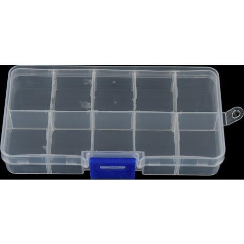 10 Grid Adjustable Organizer For Jewelry Compartments Plastic Transparent Jewel Bead Case Cover Box Storage Container
