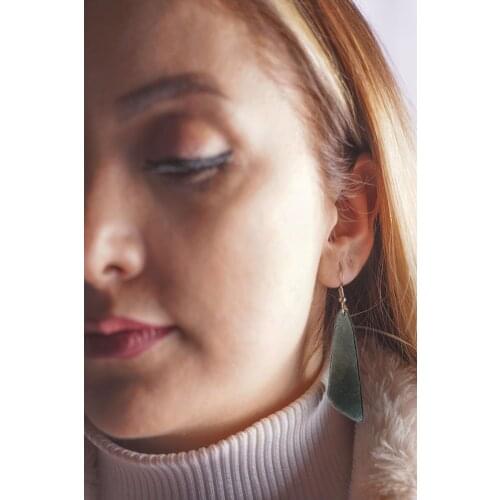 Handmade Genuine Leather Earrings Fashion Authentic Women Jewellery Accessory Stylish Desing High Quality Gift - ES-9008