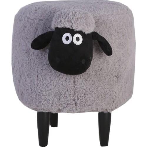 Nordic Creative Sean Change Shoes Stool Solid Wood Feet Removable Washable Foot Stool Animal Design Cartoon Door Wear Shoes Benc