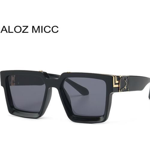 ALOZ MICC 2019 New Fashion Square Sunglasses Women Men Brand Designer Unisex Sunglasses Men Metal Glassses UV400 Q706