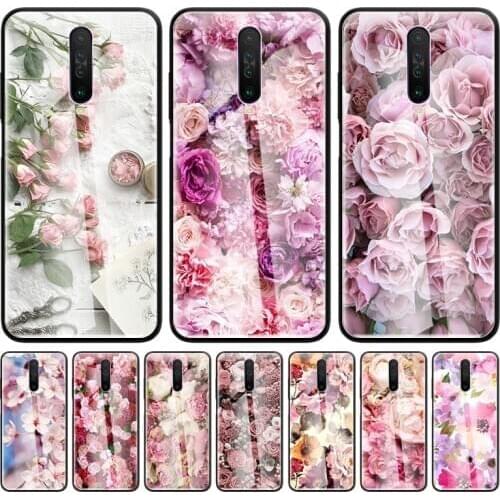 Prime Flowers Glass Cases For Xiaomi Redmi Note 8 8T 9S 9 9A 9C 8A Mi 9T 10 Poco X2 F2 Pro Phone Covers Coque
