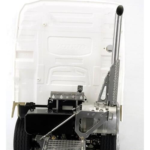 Stainless Steel Exhaust Tank Chimney Assembly Smoke Generator for 1/14 Tamiya Volvo RC Truck Tractor Accessories