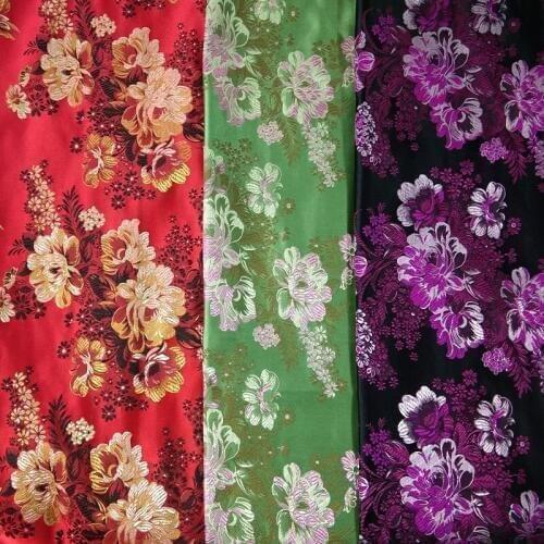 50x72cm Blooming Big Peony Rose Flower Brocade Fabric Jacquard Apparel Costume patchwork floral fabric Upholstery Furnishing