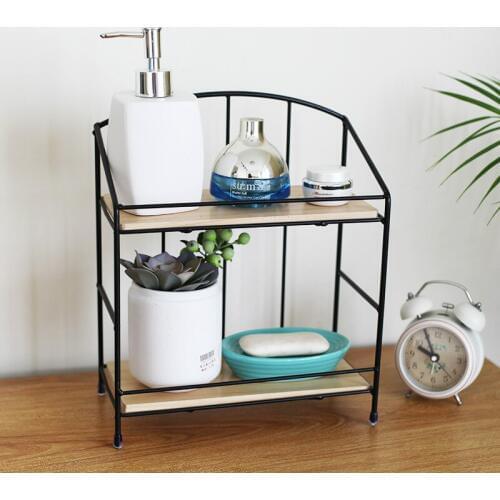 Iron racks cosmetics storage rack multi-layer desktop Nordic ins wind home kitchen storage rack WF923215
