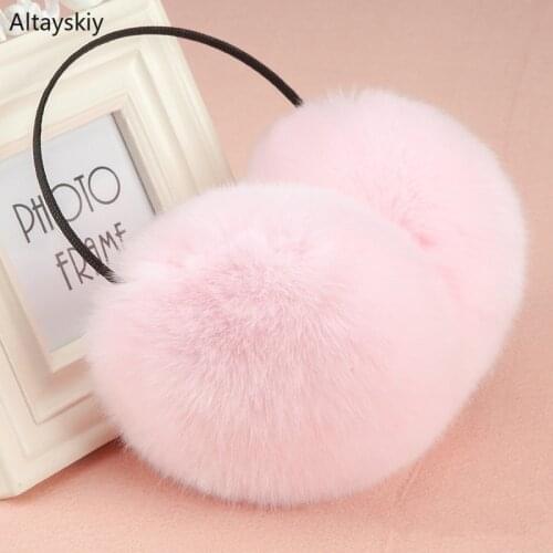 Earmuffs Women 2020 Solid Sweet Soft Plush Warm Cute Lovely All-match High-quality Korean Style Elegant Comfortable New Womens