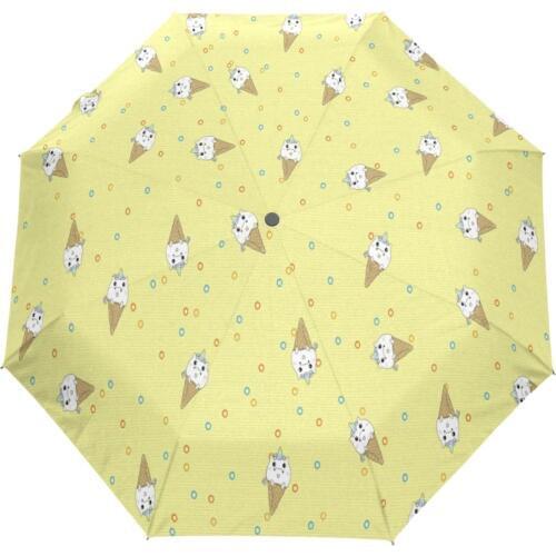 Fashion Design Yellow Pattern Umbrella Custom Unicorn Woman Umbrella with Inner Black Coating An-UV Sun Beach Umbrellas