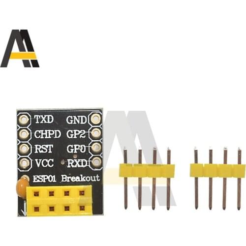 1pcs ESP8266 ESP-01 ESP-01S 3.3V WiFi Wireless Module Serial Breadboard UART Adapter 4 PIN To Transceiver Breakout Board ESP01S