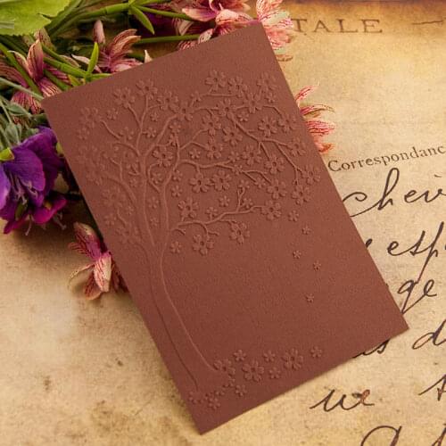 1 Pcs Cute Flower Tree Embossing Folders Plastic Bump Scrapbooking DIY Template Fondant Indentation Cake Photo Album Card Making