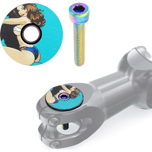 2PC MTB road Bike Lightweight Bowl Cover Bicycle Stem Top Cap Headset Cover For Fit on 1-1/8 Fork Bike Headset Bike Accessories