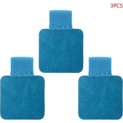3pcs Square Self-adhesive Leather Pen Clip Pencil Elastic Loop For Notebooks Journals Clipboards Pens Holder R9JB
