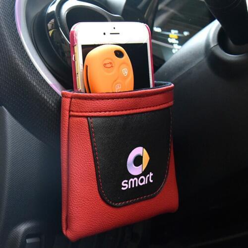 Car Styling Phone Card Holder Bag Storage Hanging Bag For Smart fortwo forfour 4 doors Car Accessories