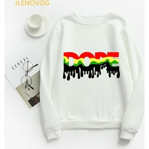 Black Women Dope Rainbow Print Hoodies Women Melanin Poppin Sudadera Mujer Harajuku Sweatshirt Winter Clothes Dropshipping