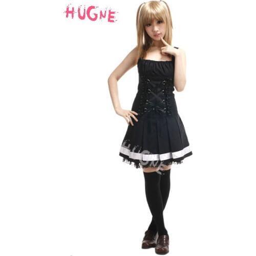 Death Note Amane Misa Halloween cosplay costume Halloween Gothic black Lolita dress