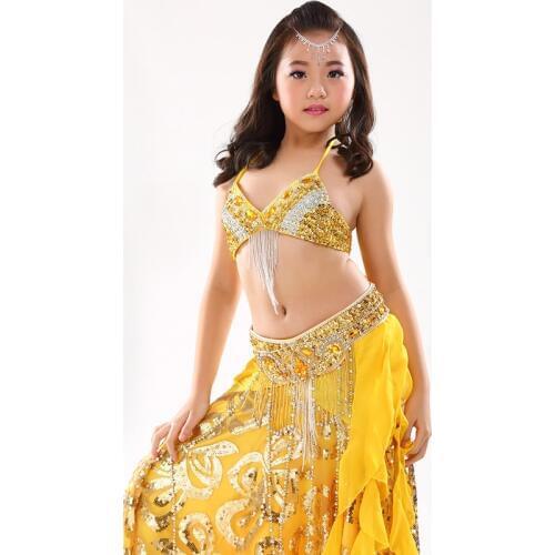 2018 Childrens stage Performance Costume Set Belly Dance Set New Childrens Performance Dance Wear Costume Set