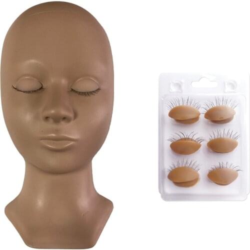 Practice Mannequin Head For Eyelash Extension Training Lash Kit Makeup Practice Dolls Model Professional Training Eyelash Kits