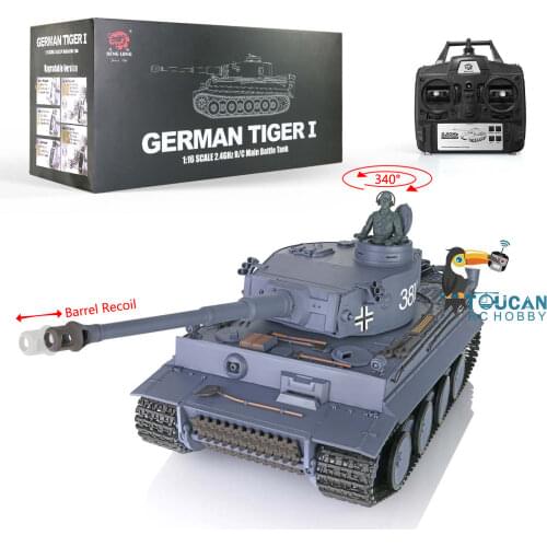 1/16 2.4Ghz Henglong 7.0 Plastic German Tiger I RC Tank 3818 Barrel Recoil TH17234-SMT4