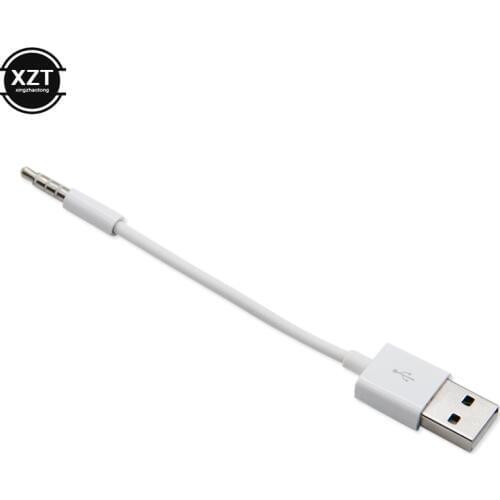 3.5mm Jack to USB 2.0 Data Sync Charger Transfer Audio Adapter Charging Cable for Apple iPod Shuffle 3rd 4th 5th 6th 7th MP3