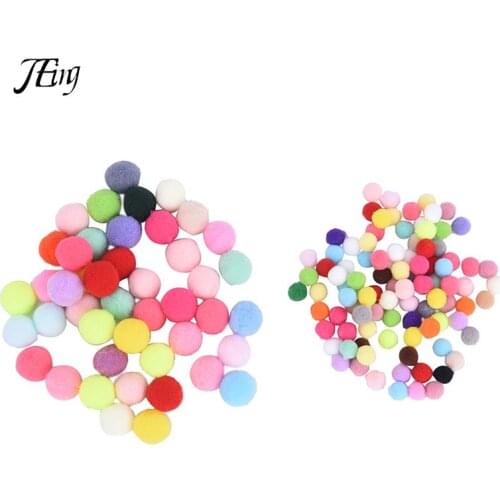 100Pcs/lot 10/20mm Round Felt Balls Pom Poms Craft Wedding Decoration DIY Soft Pompoms Balls Kids Toys Sewing Accessories