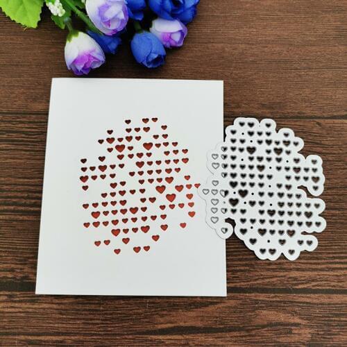 Love heart background Metal Dies Scrapbooking Metal Cutting Dies Craft Stamps die Cut Embossing Card Make Stencil Frame