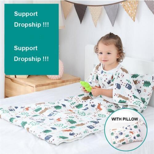 Multifunctional childrens anti-kick sleeping bag quilt many size baby sleeping bag windproof baby stroller bag bunt