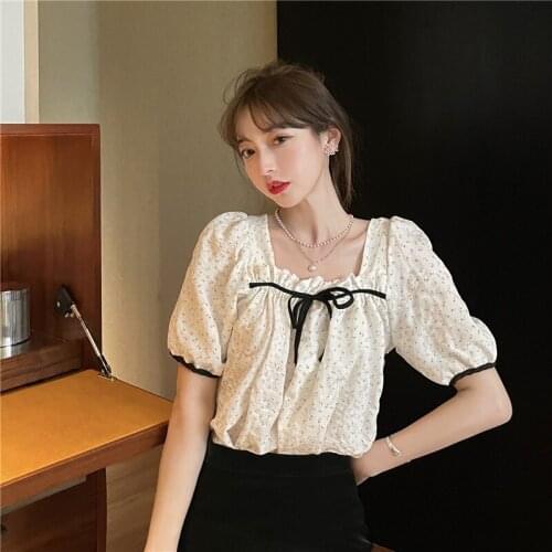 Salt Wear Anti-Aging Fashion Two-Piece Suit Western Style Short Chiffon Shirt Versatile High Waist Skirt Summer