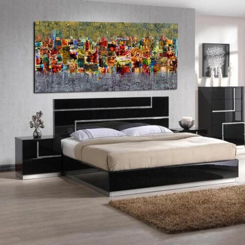 MUTU Colorful Abstract Art Canvas Poster And Print Landscape Painting On The Wall Modern Wall Pictures For Living Room Art Print