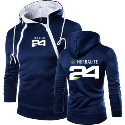 2021 New Mens Herbalife 24 Logo Leisure Pullover Hoodies Brand Hooded Classic Tracksuit Warm Slim Tops Sweatshirts