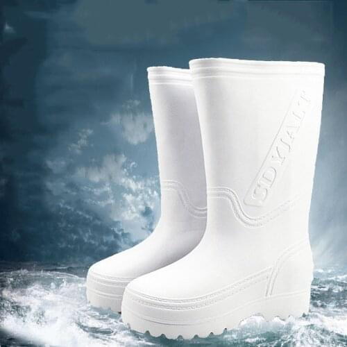 New Arrival Womens and Mens Rain Shoes for 2021 EVA Ultralight Waterproof Non-Skid and Oil-Resistant Boys and Girls Food Boots