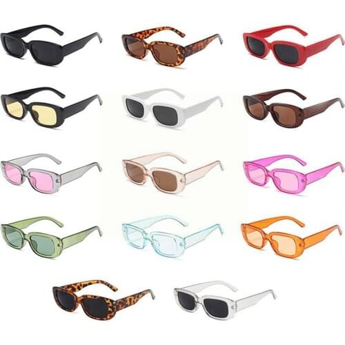 New Vintage Black Square Sunglasses Women Luxury Brand Glasses Female Rectangle De Oculos Clear Small Gradient Sun Mirror S N4J2