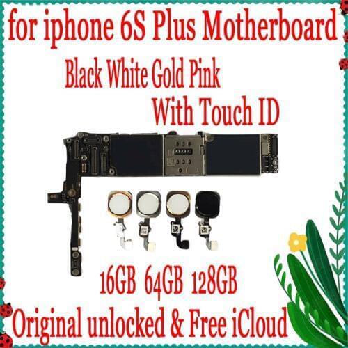Original unlocked for iPhone 6S Plus motherboard with / without Touch ID Motherboard for iphone 6S Plus 16gb / 64gb / 128gb