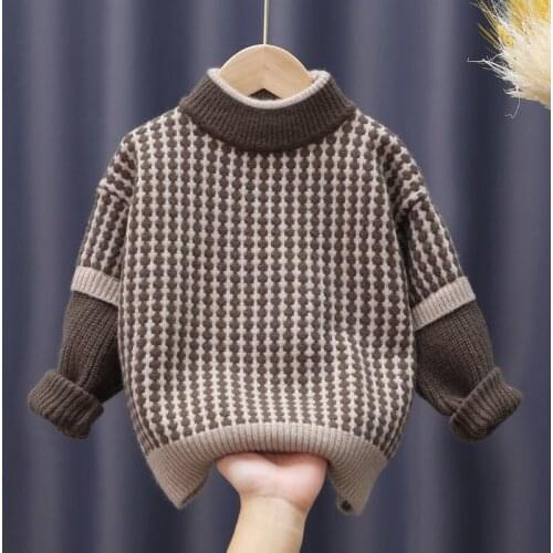 2021 Autumn winter Baby Children Clothing Boys Knitted pullover toddler Sweater Kids Spring thicken Wear 2 3 4 6 8 years