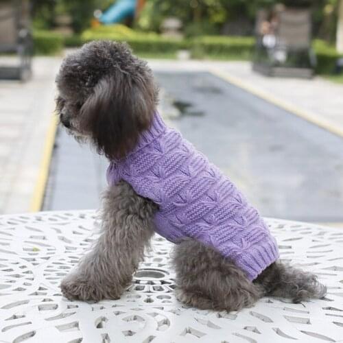 Autumn Winter Warm Turtleneck Knitted Pet Sweater Pet Cat Puppy Clothes For Small Dogs Chihuahua Yorkies Vest Jacket Pet Product