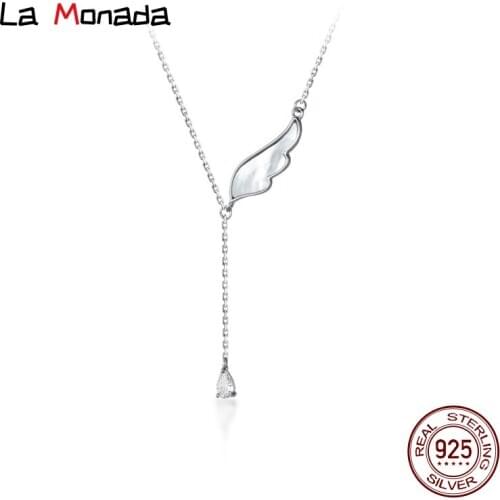 39.5cm+3.8cm Korean Female Necklace Silver Minimalist Women Jewelry Feather Wing Silver Chain Necklace For Women On The Neck
