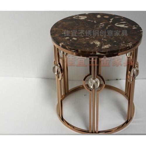 Gold plated stainless steel tea table
