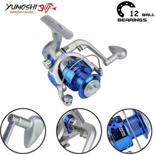 Yumoshi 5.5:1 1000-7000 10BB Fishing Reel Spinning Reel Fishing Reels Carp china equipment Carretilha de pesca molinete shimano