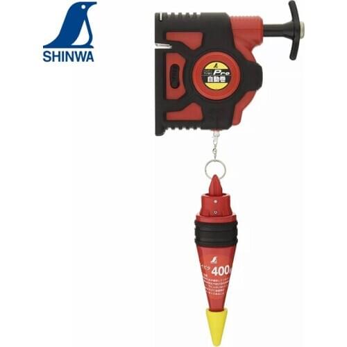 SHINWA Portable wire sinker Pro automatic winding with 400g wire hammer red Color Construction tools