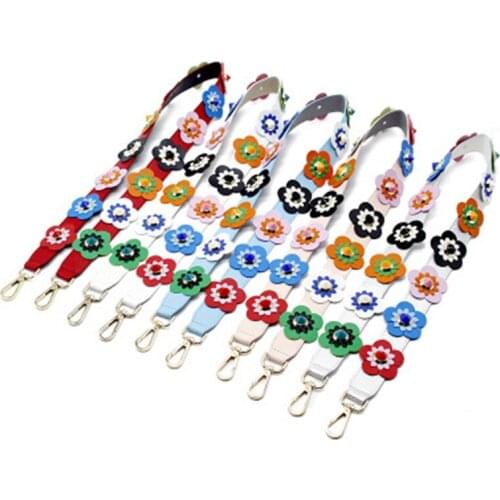Rivet and flower bag with single shoulder cross lady shoulder belt PU leather bag with accessories fashionable Chinese style