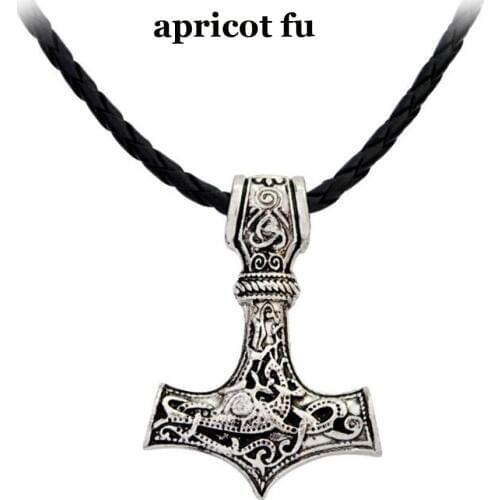 Supernatural Thors Hammer Mjolnir Knots Norse Thor Chain Male Viking Gothic Necklace&Pendant Jewelry Scandinavian