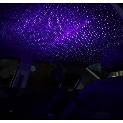 LED Car Roof Star Night Light Projector Atmosphere Galaxy Lamp USB Decorative Lamp Adjustable Multiple Lighting Effects Lights