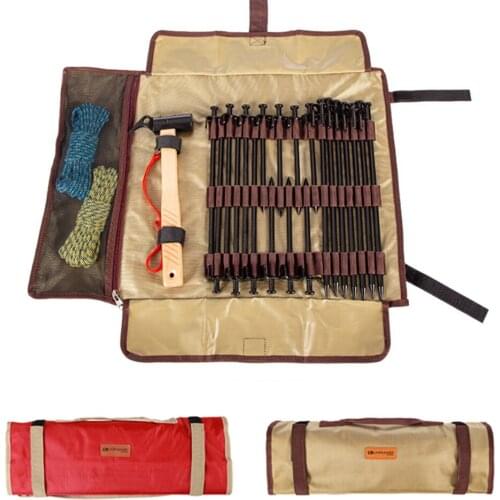 Outdoor Tent Nail Bag Camping Equipment Stake Storage Bags Accessories Hammer Wind Rope Tent Pegs Nails Storage Bag