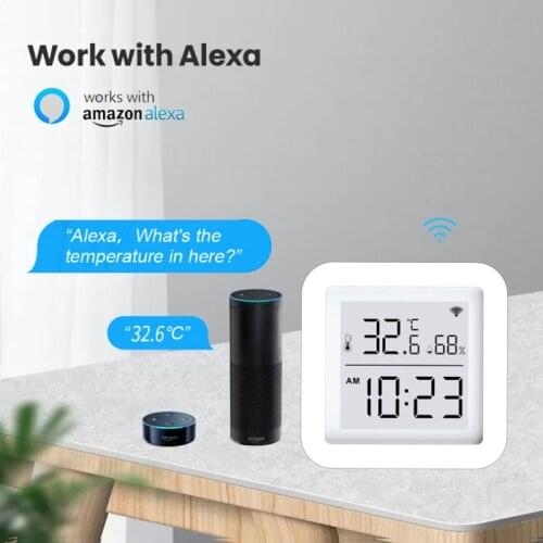 Tuya Smart WiFi Temperature Humidity Sensor USB Power With LCD Screen Portable Smart Home Smart Temperature Control System