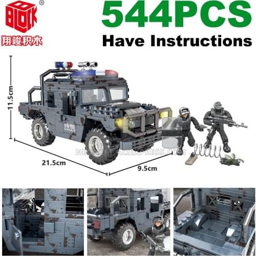 Military SWAT Police Building Blocks Bricks Call of Duty Modern War Jeep APC Fit Mage Bloks Construx MiniFigures Lot Model Toys