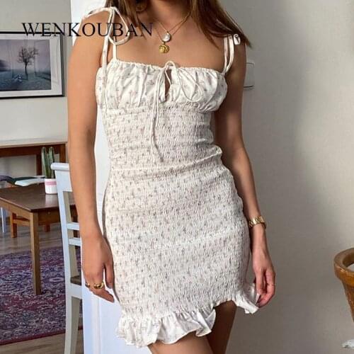 Белые летние платья WENKOUBAN China At AliExpress